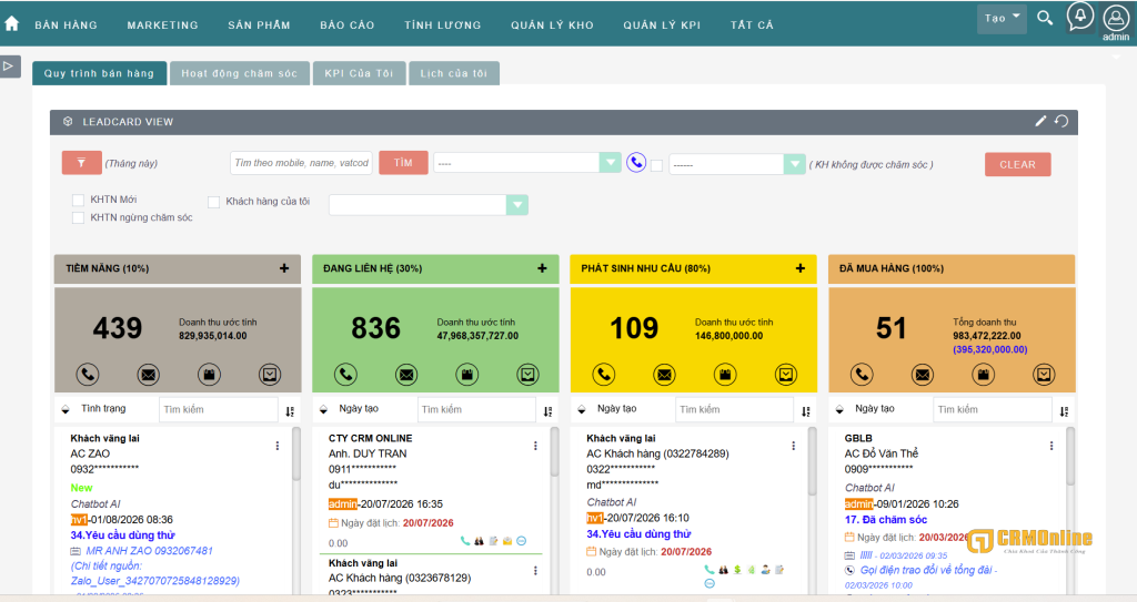 CRM tốt cho doanh nghiệp nhỏ. CRMOnline - Phần mềm quản lý khách hàng CRM đơn giản, dễ sử dụng, tùy biến dễ dàng trên nền SuiteCRM.