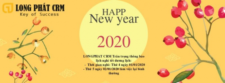 Lịch nghỉ tết dương lịch long phát crm 2020