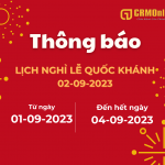 CRMOnline thông báo lịch nghỉ lễ quốc khánh 02-09