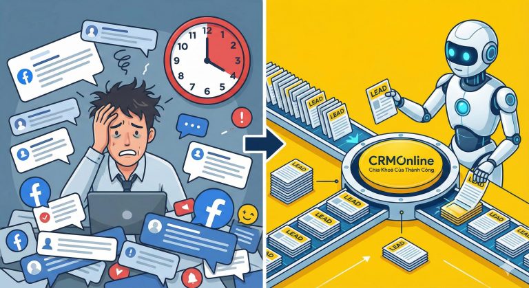 Bỏ lỡ khách hàng trên Facebook? Giải pháp CRM tích hợp AI Chatbot tự động hóa 100%