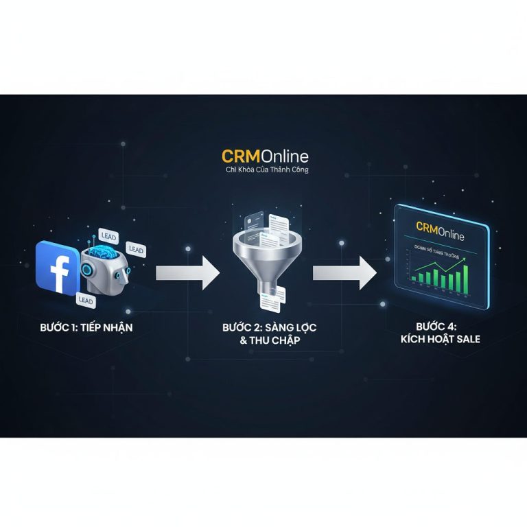 Quy trình 4 bước biến chat trên Fanpage thành Doanh số với CRMOnline