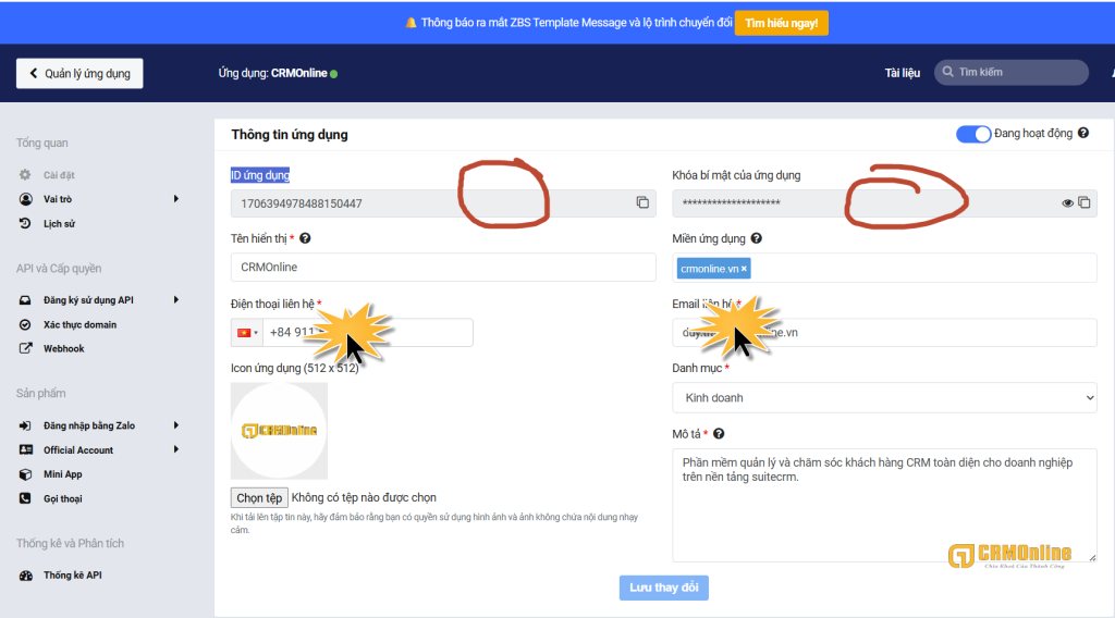 HƯỚNG DẪN TÍCH HỢP CHATBOT AI CRMONLINE VÀO HỆ THỐNG ZALO OA