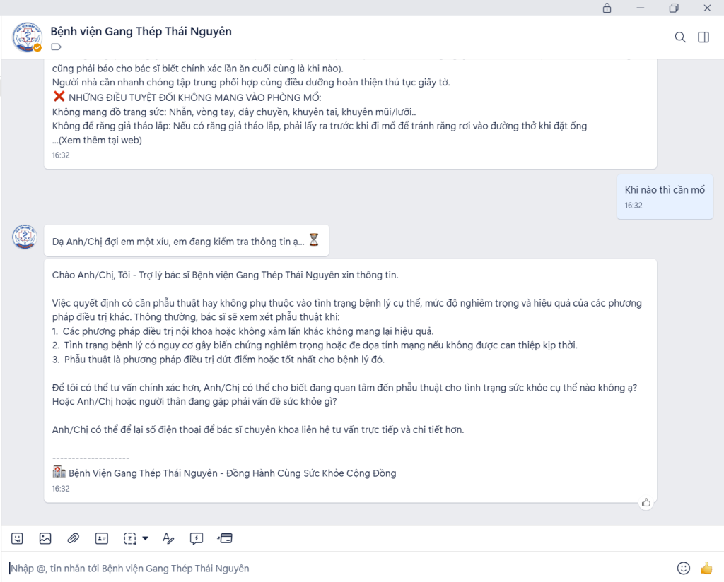 CRMOnline triển khai Chatbot AI tích hợp Gemini cho Bệnh viện Gang Thép Thái Nguyên