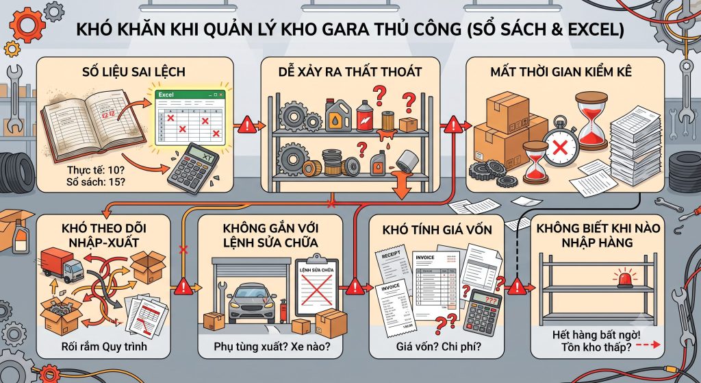 Phần mềm cho Thủ Kho Gara – Quản Lý Phụ Tùng Chính Xác