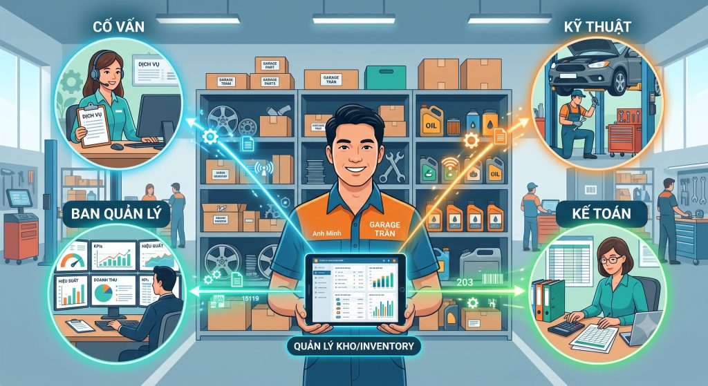 Phần mềm cho Thủ Kho Gara – Quản Lý Phụ Tùng Chính Xác
